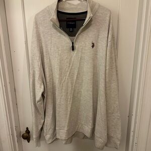 U.S. Polo Assn. Cream and Navy Pullover